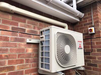 Air conditioning unit fitted in a Cambridgeshire shop